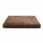 Kodi & Co. brown plush square dog bed with soft memory foam for deep sleep and comfort