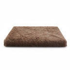 Kodi & Co. brown plush square pet bed with memory foam for comfortable dog sleeping