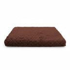 Kodi & Co. brown plush square pet bed with memory foam for comfortable dog sleep