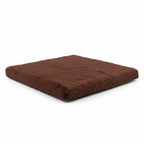 Kodi & Co. brown plush square memory foam pet bed for dogs with a soft fabric surface