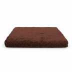 Kodi & Co. plush square brown dog bed with soft memory foam padding for deep sleep and comfort