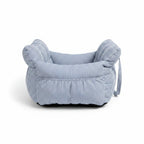 Kodi & Co. blue and white striped cushioned dog car booster seat for small and large dogs